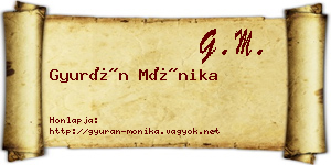 Gyurán Mónika névjegykártya