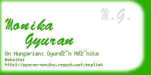 monika gyuran business card